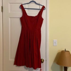 Red pin-up style dress